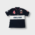 La Martina polo shirt in navy with England patches and World Polo Championship badge