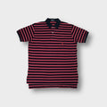 Ralph Lauren polo shirt in navy and red stripes with a chest pocket