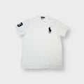 Ralph Lauren polo shirt in white with a large black embroidered pony logo