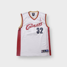 Load image into Gallery viewer, Reebok Cleveland Cavaliers basketball jersey in white and red with number 32 print.