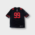 Nike San Francisco 49ers NFL jersey in black and red featuring the number 99