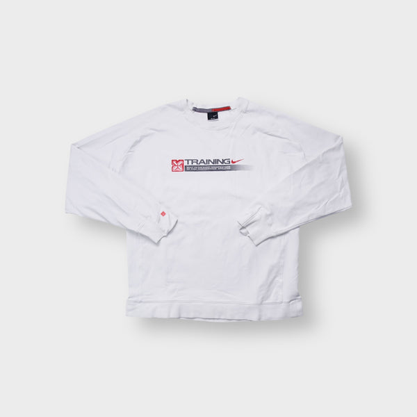 Nike sweater in white with red and grey Nike Training chest print