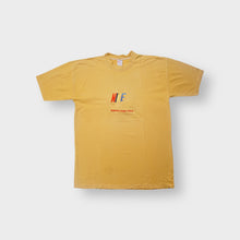 Lade das Bild in den Galerie-Viewer, Nike T-Shirt in yellow with colourful embroidered logo and Beaverton Oregon text