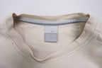 Nike crewneck sweater in beige featuring a small black embroidered Swoosh logo on the chest, size label