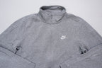 Grey Nike full-zip jacket featuring an embroidered white logo on the chest, full view