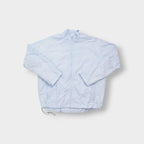 Nike light baby blue zip jacket with small white embroidered swoosh on the chest