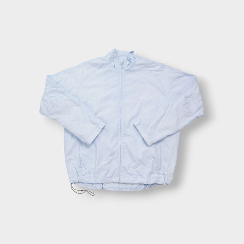 Nike light baby blue zip jacket with small white embroidered swoosh on the chest