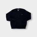 Nike sweater in black with small white embroidered swoosh on left chest