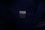 Nike fleece sweater in navy with a half-zip collar and white embroidered Swoosh, size label