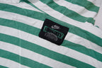 Nike green and white striped hooded sweater with a red rugby print on the chest, detail 2