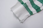 Nike green and white striped hooded sweater with a red rugby print on the chest, detail 4