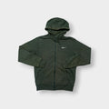 Nike sweater in green featuring an embroidered white Swoosh logo on the chest.