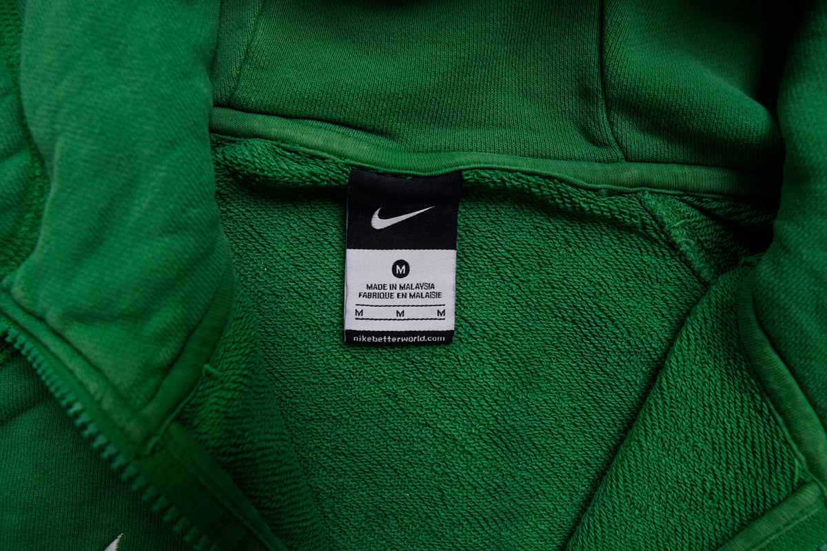Nike zip hoodie jacket in green with an embroidered Werder Bremen crest on the chest, size label