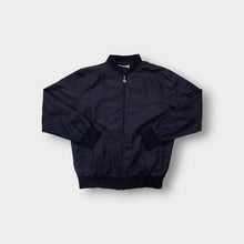 Lade das Bild in den Galerie-Viewer, Umbro by Kim Jones jacket in navy blue with fine pinstripes and custom zipper pull