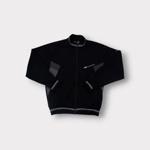 Lade das Bild in den Galerie-Viewer, Puma track jacket in black with grey stripes and embroidered Pro-Tech Sport chest logo