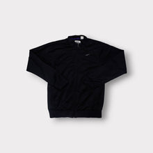 Lade das Bild in den Galerie-Viewer, Reebok track jacket in black with subtle chest logo and geometric stitching